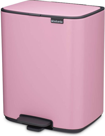 Brabantia Bo Pedal Κάδος Απορριμμάτων Πλαστικός με Πεντάλ Ροζ 12lt