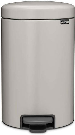 Brabantia NewIcon Pedal Waste Bin Plastic with Pedal Grey 12lt
