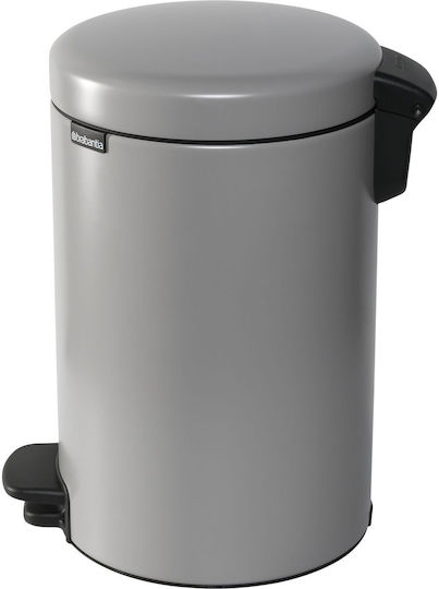 Brabantia NewIcon Pedal Waste Bin Plastic with Pedal Grey 12lt