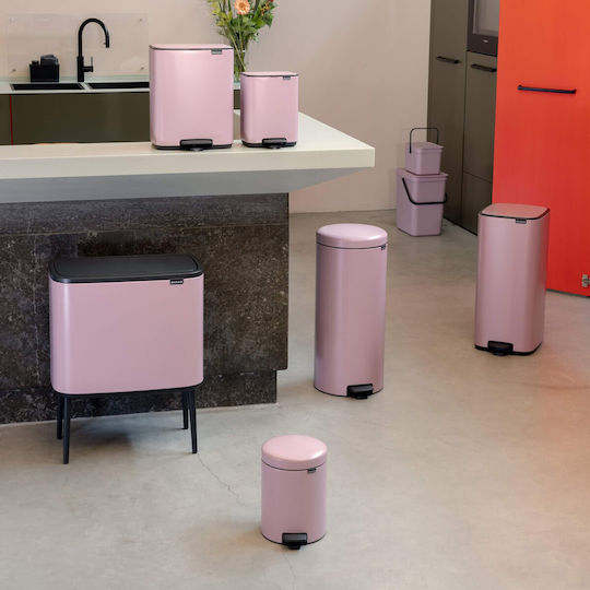 Brabantia Κάδος NewIcon Pedal Απορριμμάτων Πλαστικός με Πεντάλ Ροζ 30lt