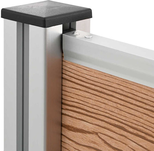 vidaXL Κάδος Απορριμμάτων Μεταλλικός Καφέ 120lt