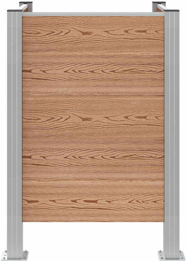 vidaXL Κάδος Απορριμμάτων Μεταλλικός 120lt Καφέ