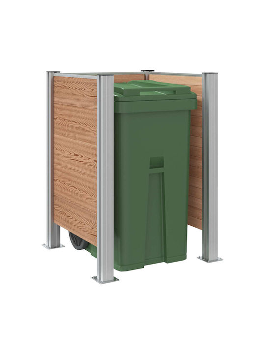 vidaXL Metallic Brown Waste Bin 120l
