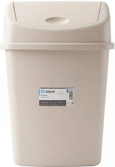Sterk Plastic Waste Bin with Oscillating Lid Blue 35lt