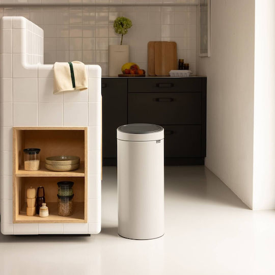 Brabantia Кошче Touch New за Боклук Пластмасово Тласък Сиво 30л