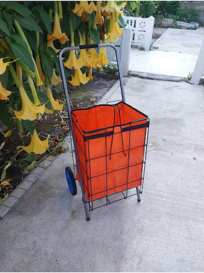 Fabric Shopping Trolley Orange 100x40x55cm