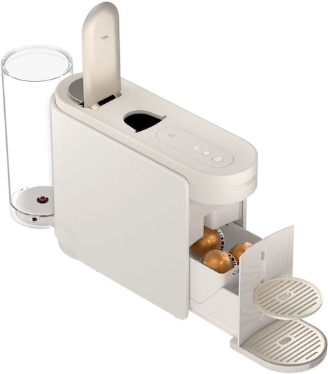 De'Longhi Vertuo Up Καφετιέρα για Κάψουλες Nespresso Πίεσης 15bar Pearl White