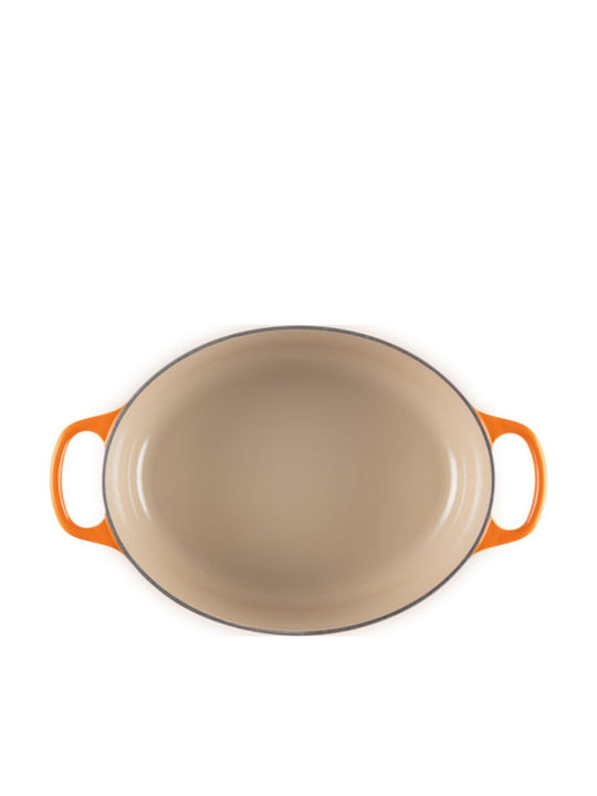 Le Creuset Signature Oval Ρηχή Κατσαρόλα από Μαντέμι 4.1lt / 27cm Volcanic