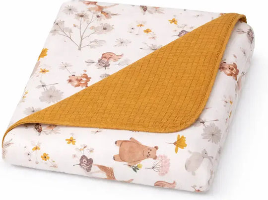 Baby Star Blanket Nursery Swaddling Blankets Forest Friends Cotton Brown 75x100cm