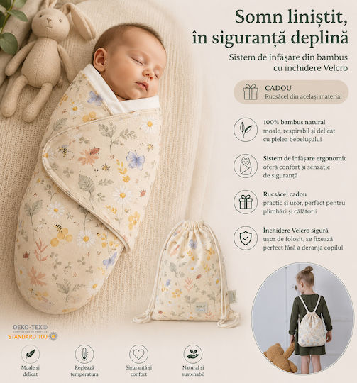Amy Pătură Pepinieră Swaddling 72x60cm Amy Pătură Pepinieră Swaddling 72x60cm