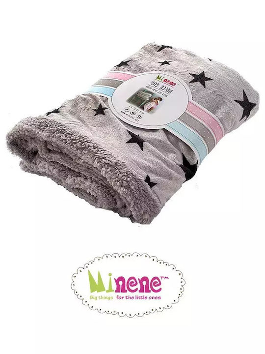 Minene Blanket Nursery Swaddling Blankets Luxurious Fleece Gray 75x100cm