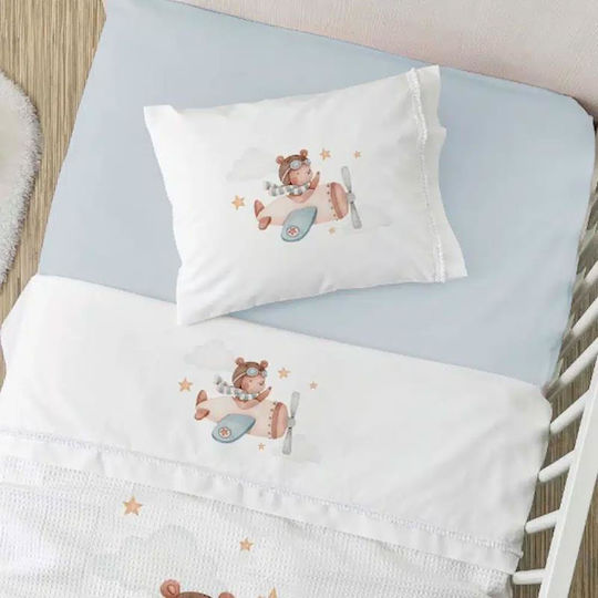 Borea Cot Waffle Blanket White 110x140cm