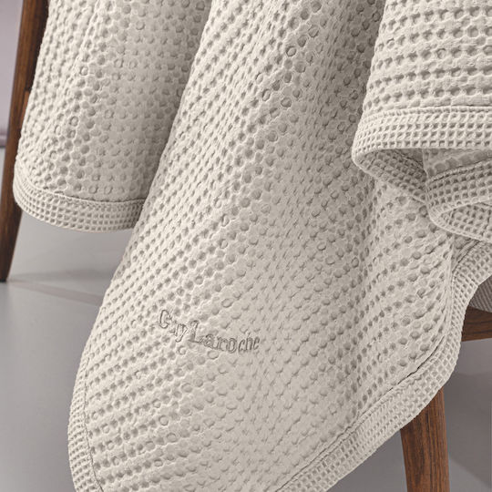 Guy Laroche Cot Blanket Perla Waffle Ecru 110x130cm