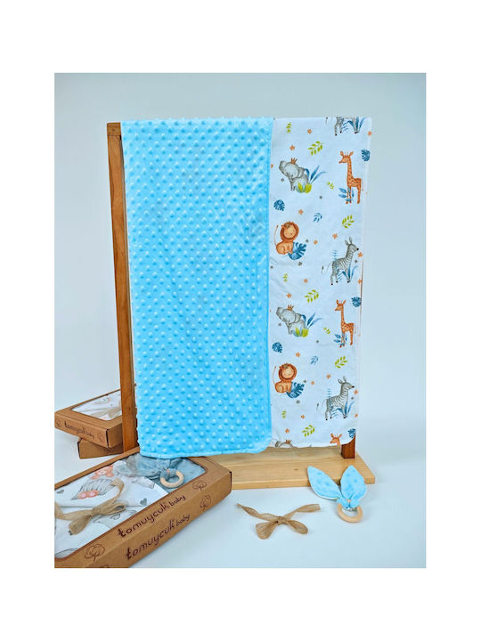 SteweHome Baby Blanket Cotton Blue 100x85cm