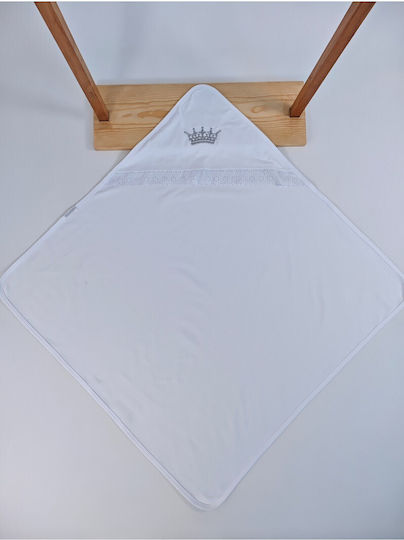 SteweHome Nursery Swaddling Cotton Ecru Blanket 85x85cm