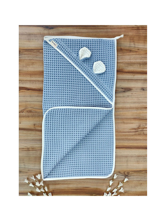 SteweHome Baby Blanket Cotton Blue 100x100cm