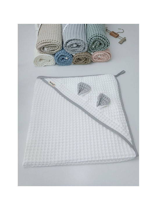 SteweHome Baby Blanket Waffle White 100x90cm
