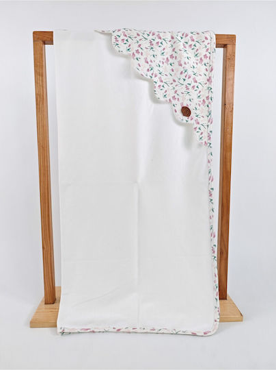 SteweHome Babydecke Wickeltücher für Kinderzimmer Baumwoll-Exkru 100x90cm