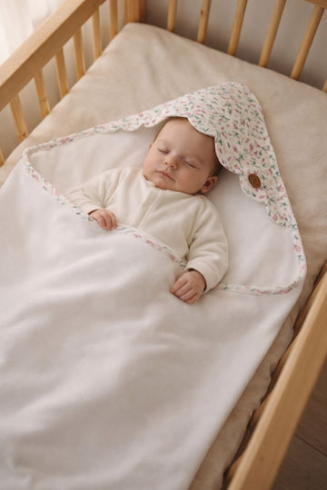 SteweHome Babydecke Wickeltücher für Kinderzimmer Baumwoll-Exkru 100x90cm