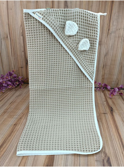 SteweHome Baby Blanket Nursery Swaddling Waffle Brown 100x90cm