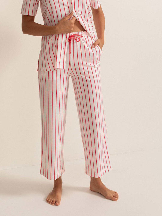 Sofiaman Sofiaman Sommer Baumwollene Damen Schlafanzug Bluse Weiß