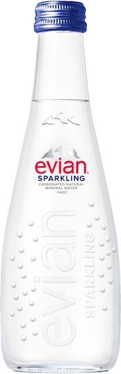 Evian Газирано Бутилирана вода в стъклена бутилка 1x0.33лт