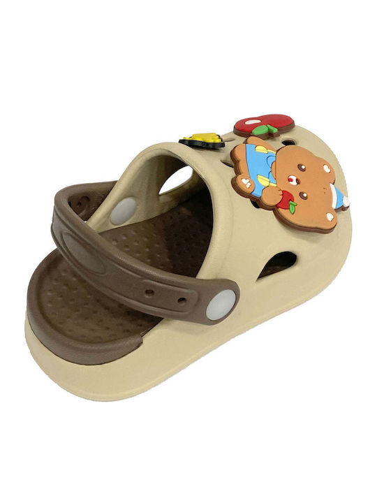 Kids Beach Clogs Brown