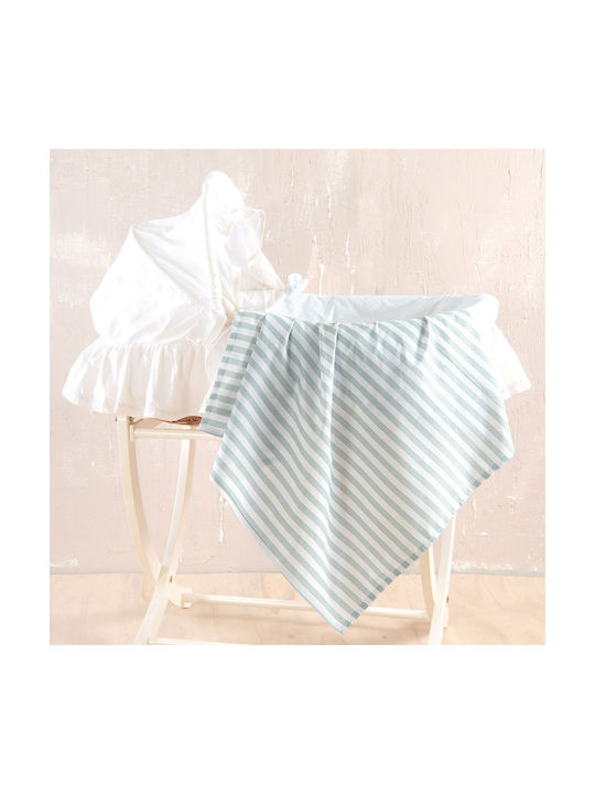 Rythmos Baby Cradle Sheet Cotton Green 80x110cm