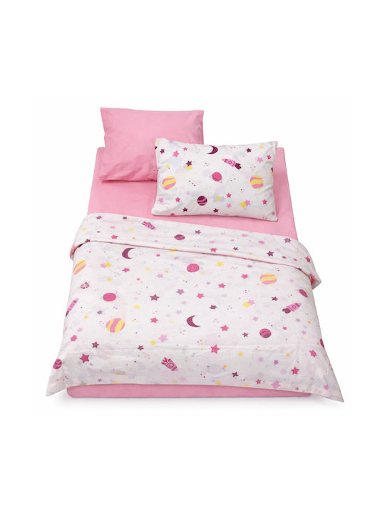 Iggy Baby Sheets Set Crib Cotton Pink 100x150cm 4pcs