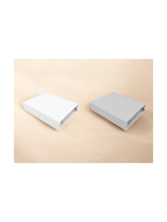 Qmini Seturi de cearșafuri pentru bebeluși Pentru Cradle Bumbac cu Cauciuc Albe 50x90buc 2buc