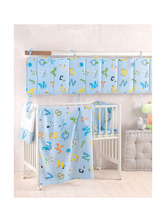 Rythmos Baby Cradle Sheet Cotton Blue 80x110cm