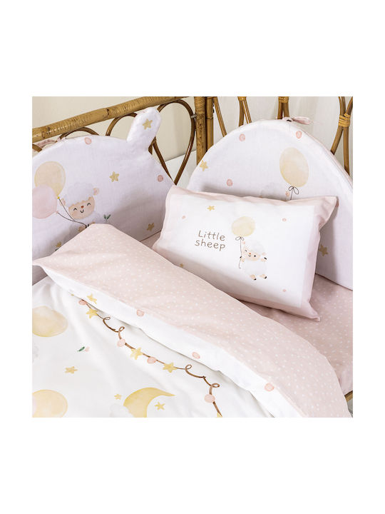 Nima Baby Sheets Cradle Cotton Little Pink 70x110cm 2 Pieces