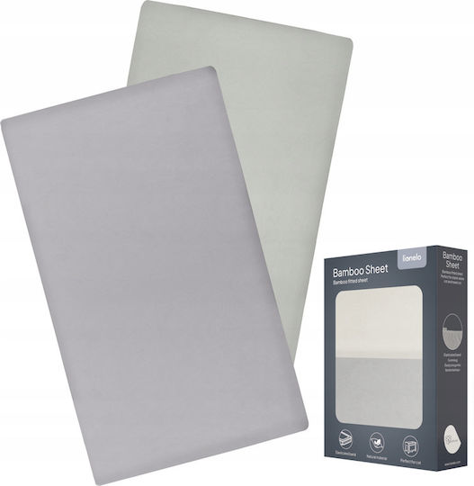 Lionelo Set Baby Sheets Crib Cotton White 120x60cm