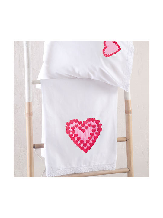 Rythmos Set Baby Bettlaken Für Krippe Baumwolle Fabiola Weiße 100x160cm 3 Stück