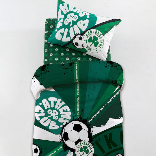 Комплект Бебешки Чаршафи За Кошара Panathinaikos F.c 130x170 Fc12 Чаршафи Palamaiki Home