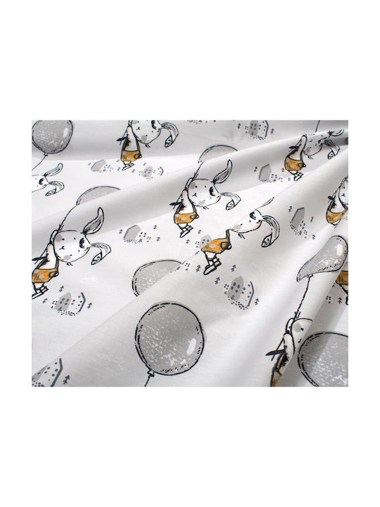 Dimcol Set Baby Crib Cotton Sheets Floating Bunny 715 Multicolour 120x160cm 3 Pieces