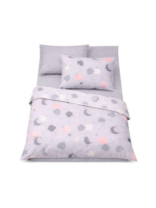Iggy Baby Sheets Set Crib Cotton Gray 100x146cm 4pcs