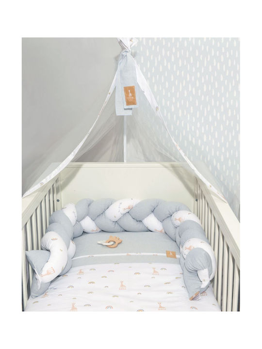 Baby Oliver Baby Sheets Set Crib Cotton Fitted Blue 70x140cm 3pcs