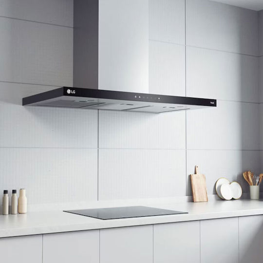 LG Свободностоящ Кухненски Аспиратор 90см Inox с Wi-Fi