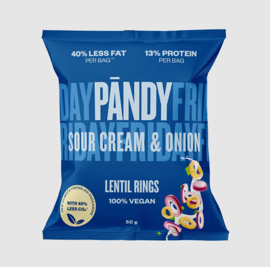 Pandy Chips Πρωτεΐνης Φακής με Γεύση Sour Cream & Κρεμμύδι 50gr