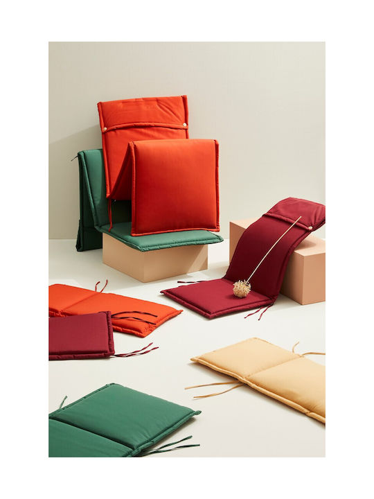 Bizzotto Waterproof Sunbed Cushion with Backrest Green 176x50cm