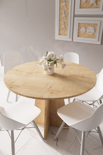 Rundes Küchen Tisch Holz Santalam 90x90cm
