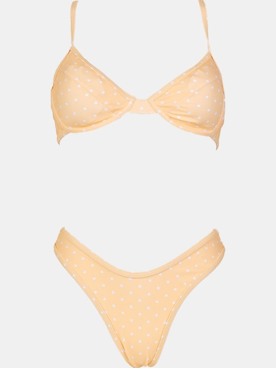 Set Bikini Polka Dot Gelb