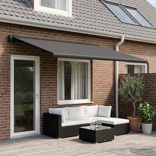vidaXL Awning Fabric Gray with PU Coating 3x6m