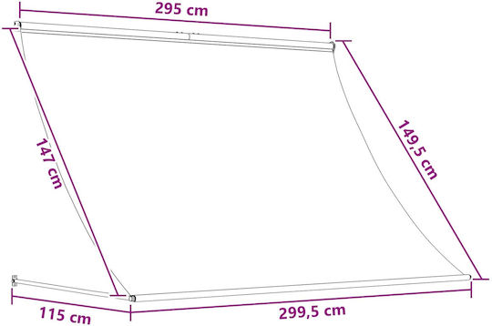 vidaXL Τεντόπανο Γκρι με Επίστρωση PU 1.5x3m