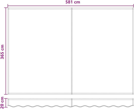 vidaXL Τεντόπανο Γκρι 3.5x6m