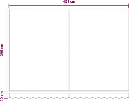 vidaXL Gray Markisenstoff 3x4.5m