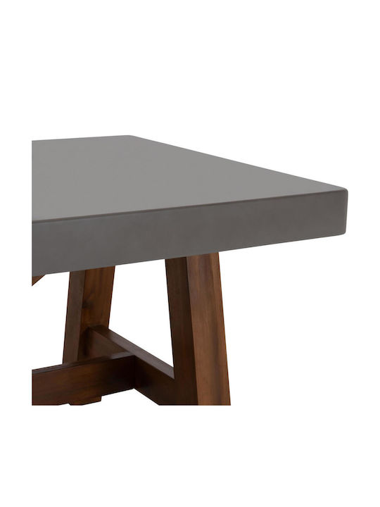 Maeve Dining Table Made of Solid Wood Grey 200x100x75cm