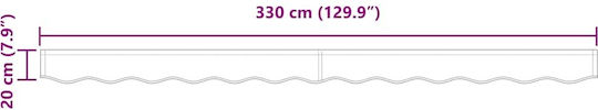 vidaXL Τεντόπανο Λευκό 0.2x3.3m