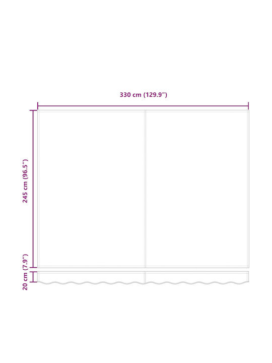 vidaXL Τέντα Βεράντας Μπεζ 3.5x2.5m